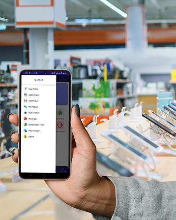 CreditBook interface for business transactions